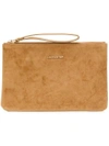 Lancaster Zipped Clutch In Neutrals