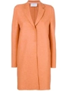 Harris Wharf London Cocoon Wool Coat In Yellow