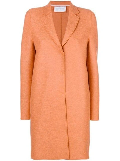 Harris Wharf London Cocoon Wool Coat In Yellow