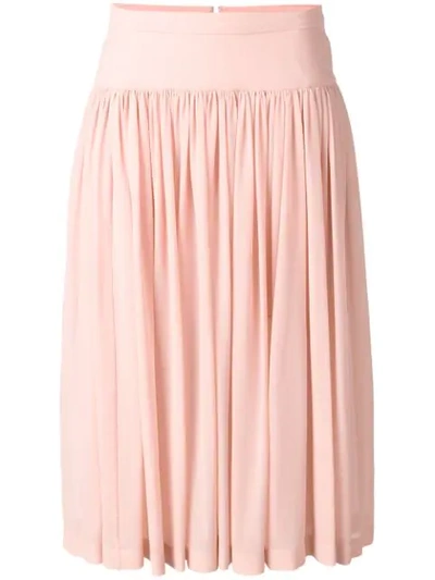 Stella Mccartney Flared Midi Skirt In Brandy Rose (pink)