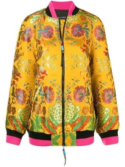 Etro Floral Embroidered Bomber Jacket In Yellow