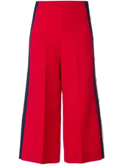Gucci Culotte Track Trousers In Red