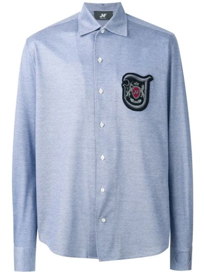 Jo No Fui Logo Patch Shirt In Blue