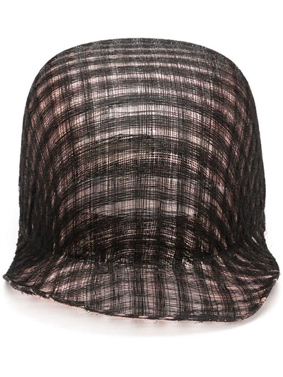 Reinhard Plank Straw Effect Cap In Black