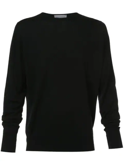 John Smedley Plain Crew In Black