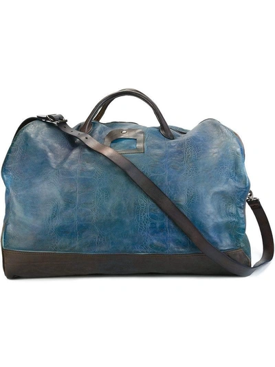 Numero 10 Crocodile Effect Weekender In Blue