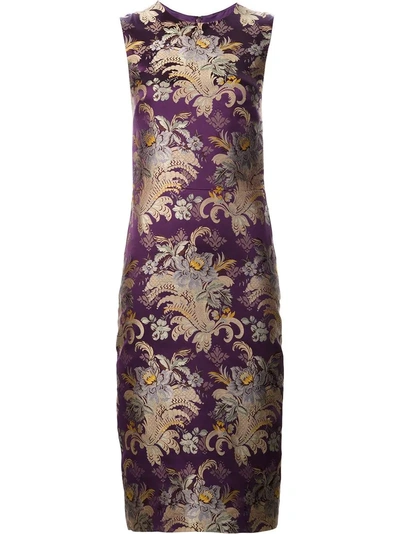 Polo Ralph Lauren Floral Print Dress In Pink & Purple