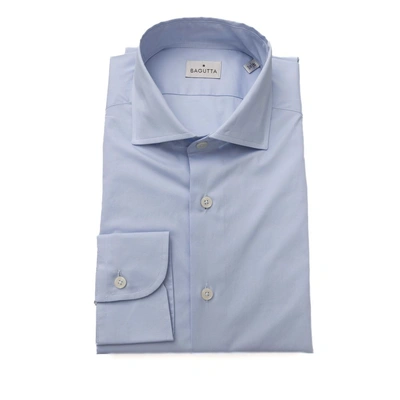 Bagutta Blue Cotton Men's Shirt