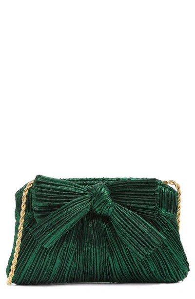 Loeffler Randall Rochelle Bow Clutch In Emerald