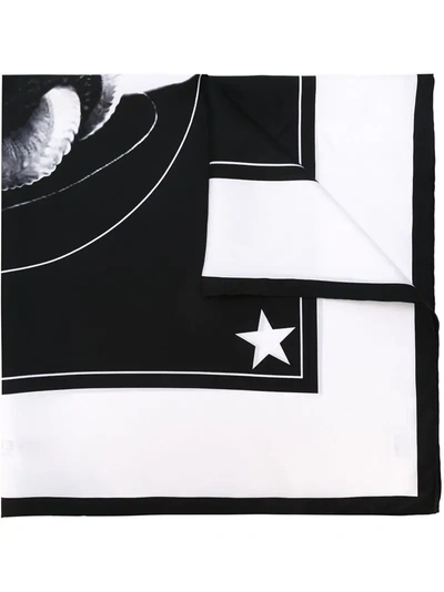 Givenchy Faun Print Scarf In Black