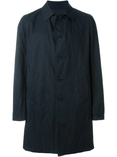 Lardini Classic Buttoned Coat In Blue
