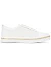 Lanvin Tennis Chain-embellished Sneakers - White