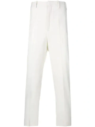 Neil Barrett Cropped Tailored Trousers In White