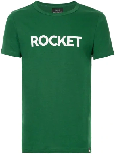 Mads Nørgaard Rocket Print T-shirt In Green