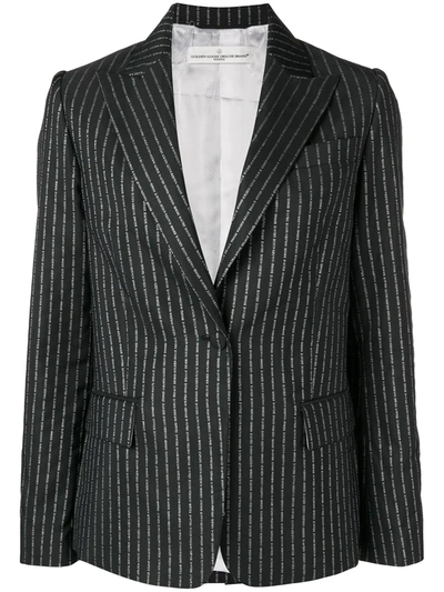 Golden Goose Pinstriped Blazer In Blue