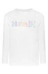 Hurley Crossover Long Sleeve Graphic T-shirt In White Traditional