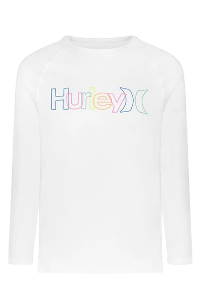 Hurley Crossover Long Sleeve Graphic T-shirt In White Traditional