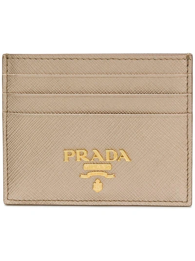 Prada Saffiano Cardholder - Metallic In Metallic