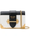 Prada Cahier Bag In Bianco Nero|bianco