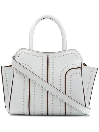 Tod's Sella Studded Tote In White