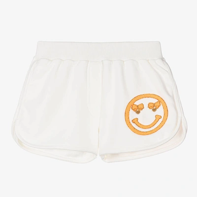 Angel's Face Kids' Girls White & Orange Cotton Shorts