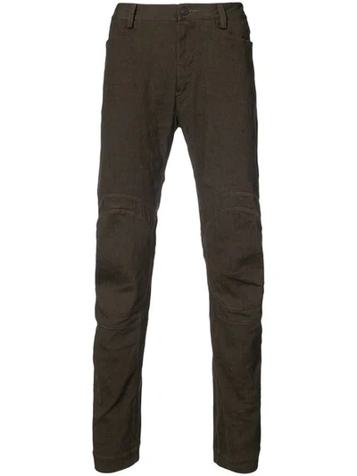 Ziggy Chen Straight Leg Trousers In Brown