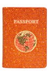Judith Leiber Traveler Crystal Beaded Passport Holder In Hyacinth
