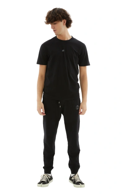 C.p. Company Logo Cotton T-shirt In Black