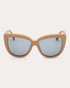 Max Mara Women's Camel Spark 2 Cat-eye Sunglasses In Brown