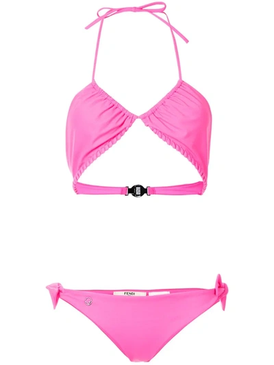 Fendi Logo Bikini In Pink