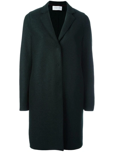 Harris Wharf London Concealed Fastening Coat - Green In Green