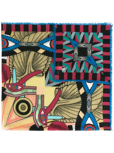 Givenchy Abstract Print Scarf In Multicolour