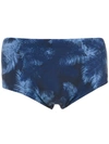 Track & Field Printed Swimming Trunks In Blue