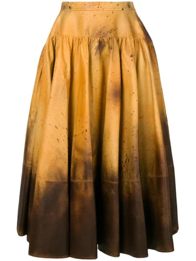 Calvin Klein 205w39nyc Distressed Look Full Skirt In 858