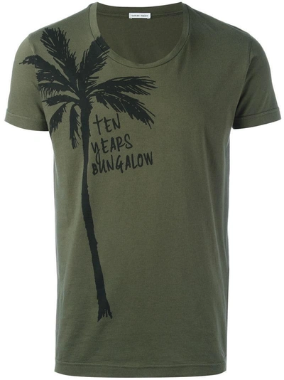 Tomas Maier Palm Three Print T In Green
