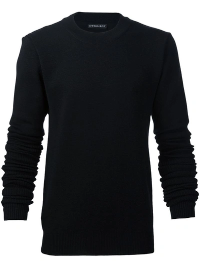 Y/project Extended Sleeves Jumper In Black