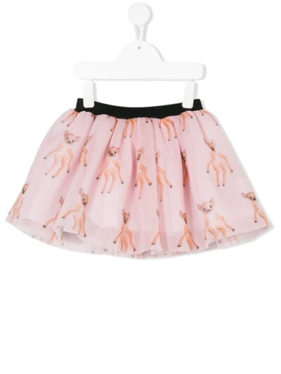 Caroline Bosmans All Over Print Flared Skirt In Pink
