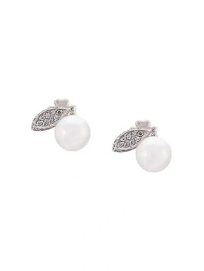 Adeesse Pearl Stud Earrings - White