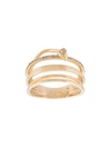 Adeesse Embellished Stackable Ring In Yellow