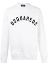Dsquared2 Vintage Logo Pocket Sweatshirt In White