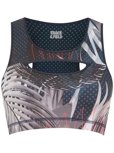 Track & Field Double Trilha Top In Blue