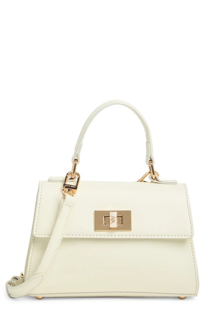 Anne Klein Mini Top Handle Turnlock Bag In Anne White