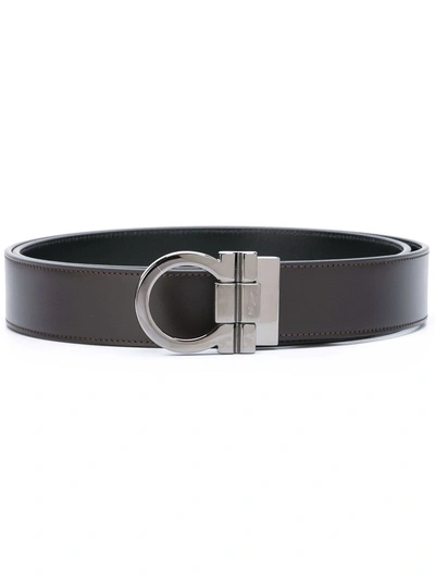 Ferragamo Salvatore  Gancio Buckle Belt - Brown