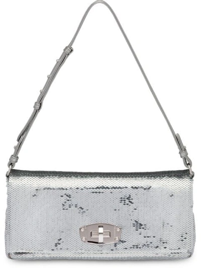 Miu Miu Logo Metallic Shoulder Bag