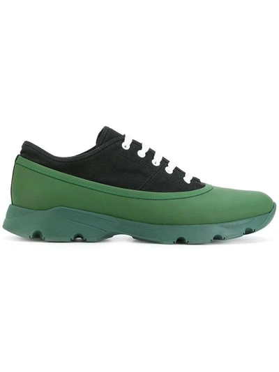 Marni Panelled Runner Sneakers In Green