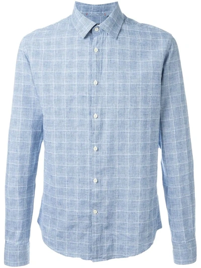 Woolrich Plaid Button Down Shirt In Blue