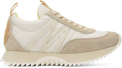 Moncler Beige & White Pacey Sneakers