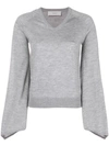 Pringle Of Scotland Flared Sleeve Jumper - Grey