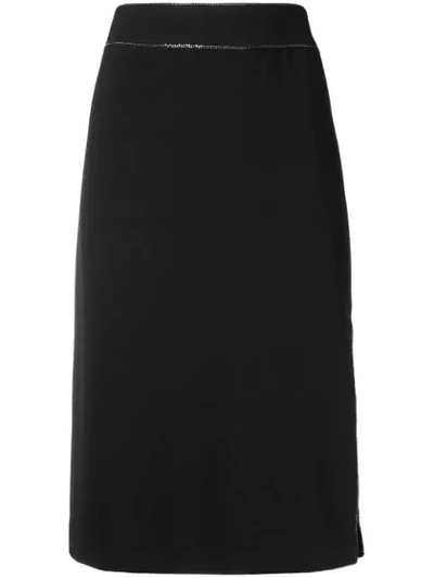 Boutique Moschino High Waisted Pencil Skirt In Black