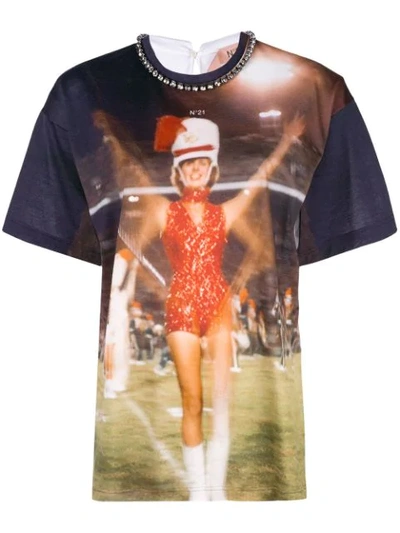 N°21 Majorette Print T-shirt In White